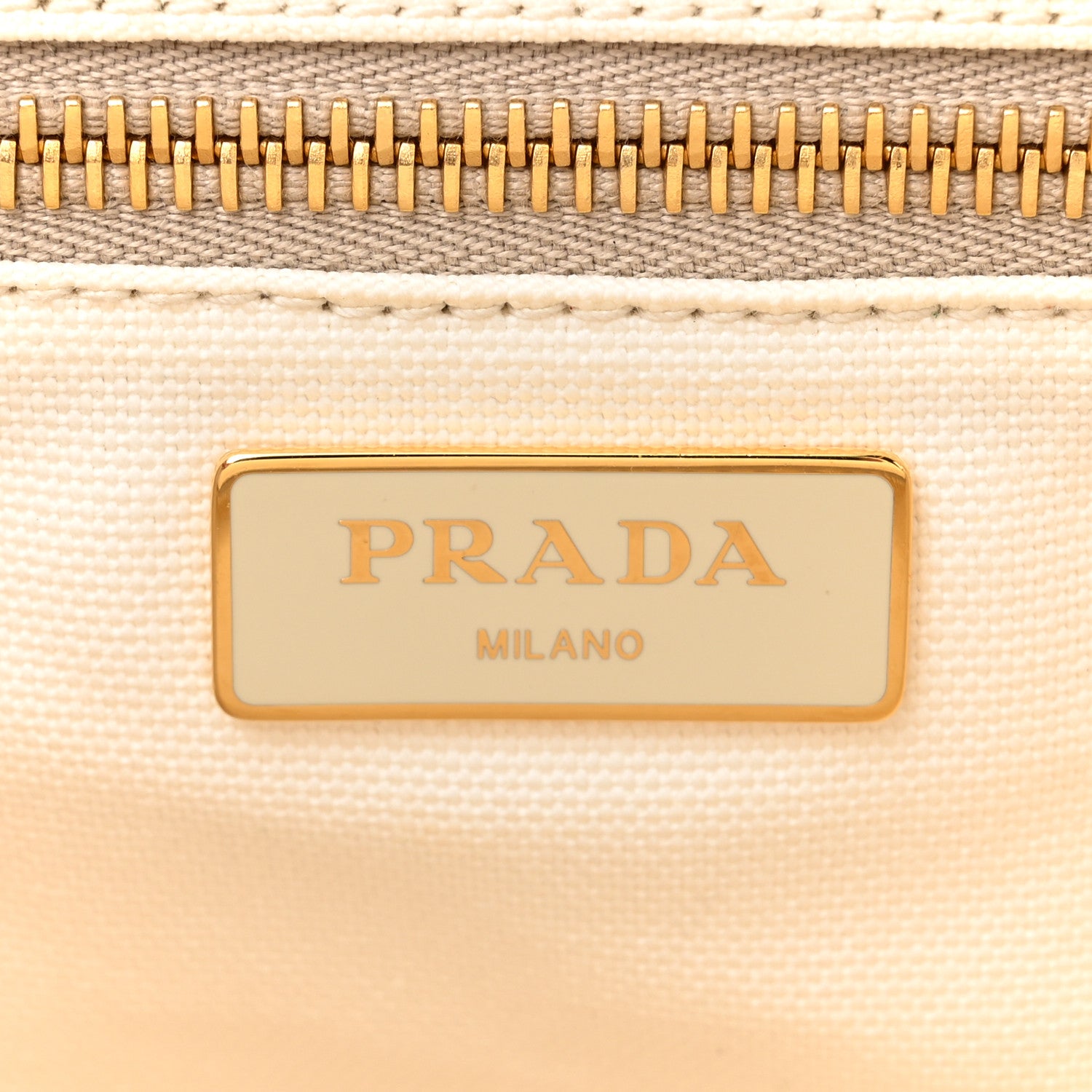 Prada Canvas Wicker Shoulder Bag White Tan 6 of 11