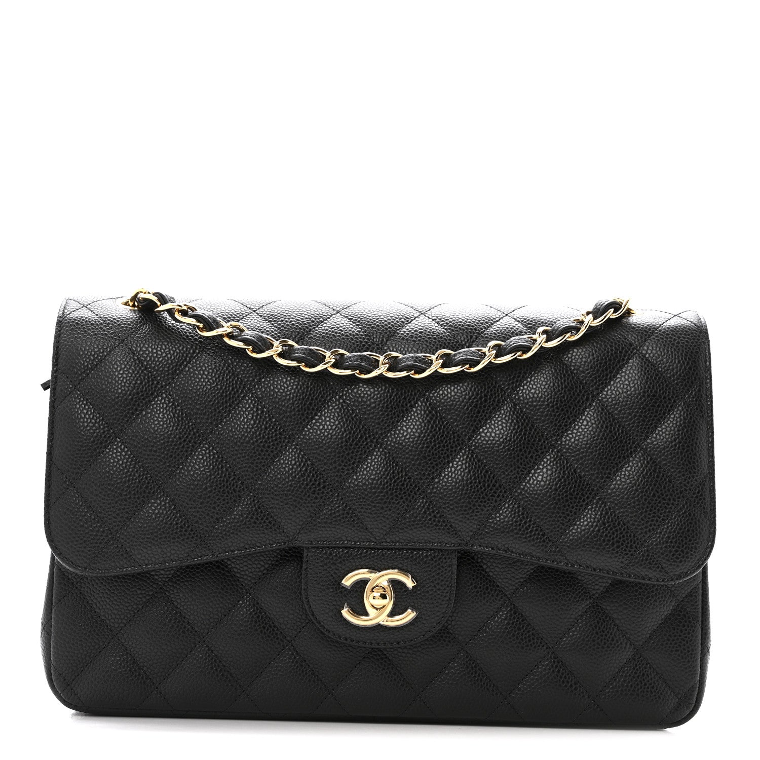 Chanel Caviar Quilted Jumbo Double Flap Black 1 of 11