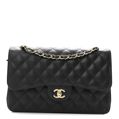 Chanel Caviar Quilted Jumbo Double Flap Black 1 of 11