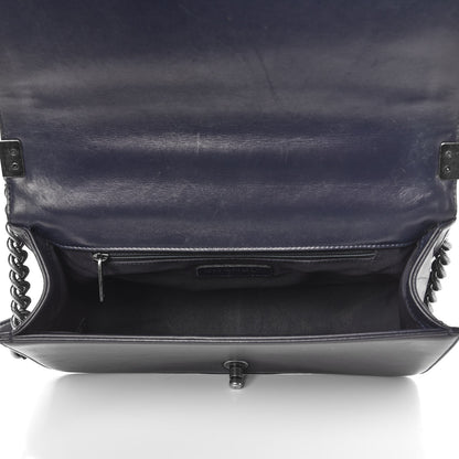 Chanel Lambskin Quilted New Medium Boy Flap Dark Navy Blue 5 of 8