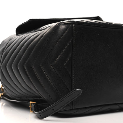 Saint Laurent Lambskin Matelasse Monogram Joe Backpack Black 9 of 10