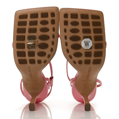 Bottega Veneta Lambskin Studded Stretch Multi Strap 90mm Sandals 38.5 Blossom 7 of 9