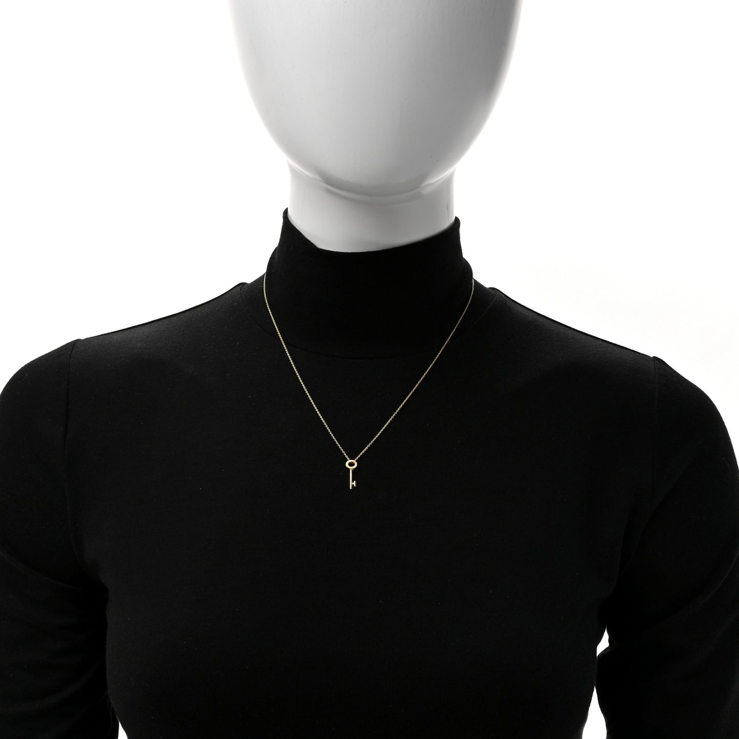 18K Yellow Gold Tiny Treasures Key Pendant Necklace