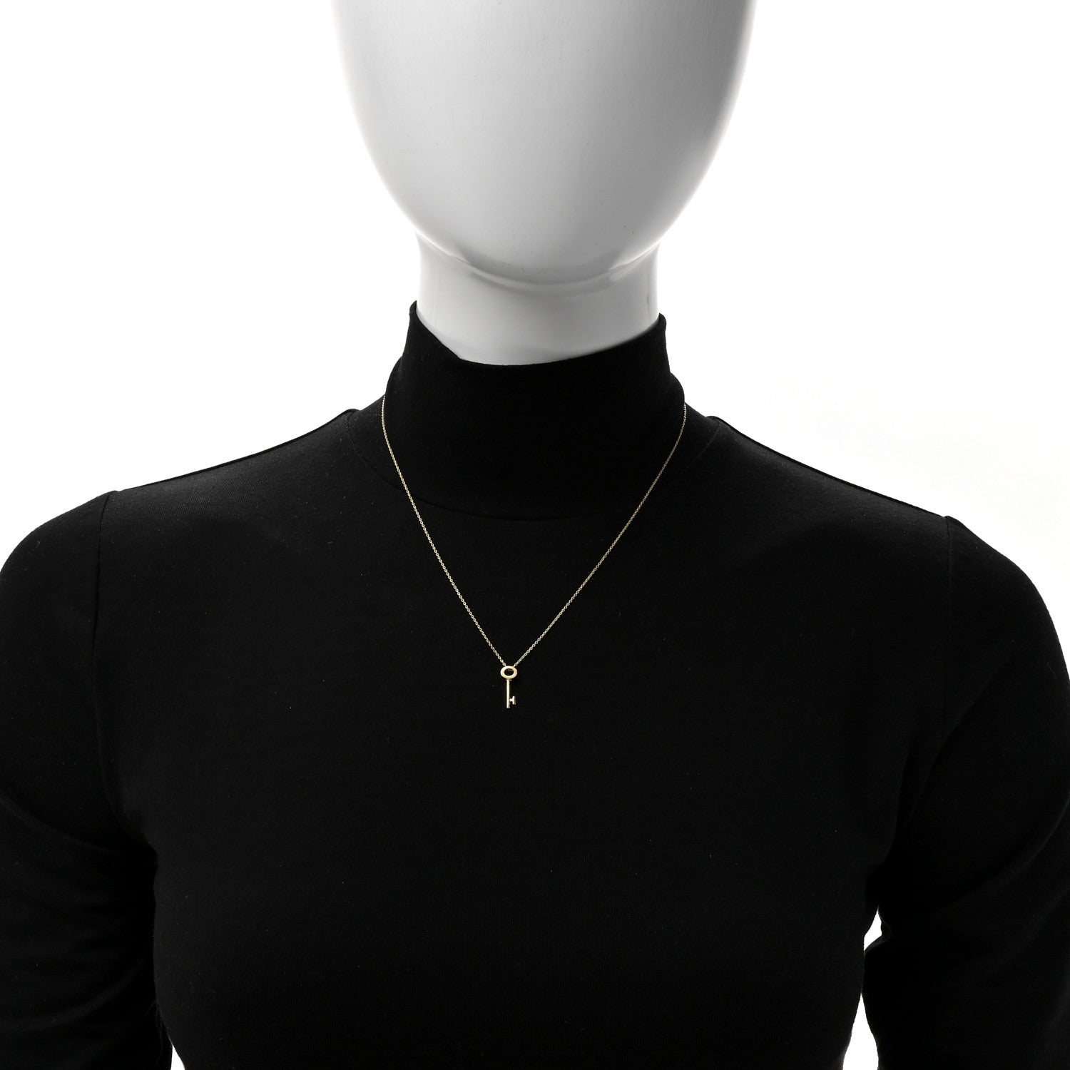 Roberto Coin 18K Yellow Gold Tiny Treasures Key Pendant Necklace 2 of 6
