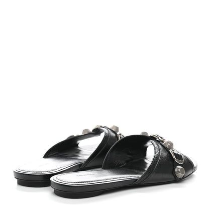 Balenciaga Agneau Arena Cagole Flat Slide Sandals 39 Black 4 of 8