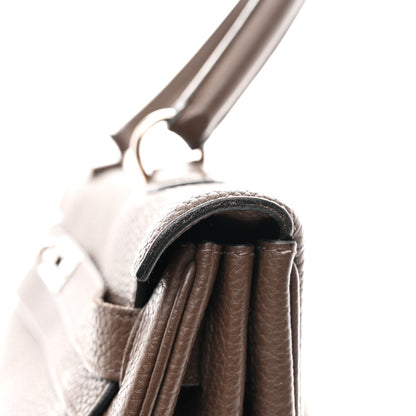 Hermes Taurillon Clemence Shoulder Kelly 40 Cafe 12 of 16