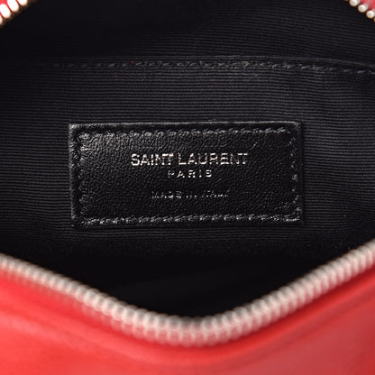 Saint Laurent Lambskin Monogram Lou Belt Bag 85 Red 6 of 9