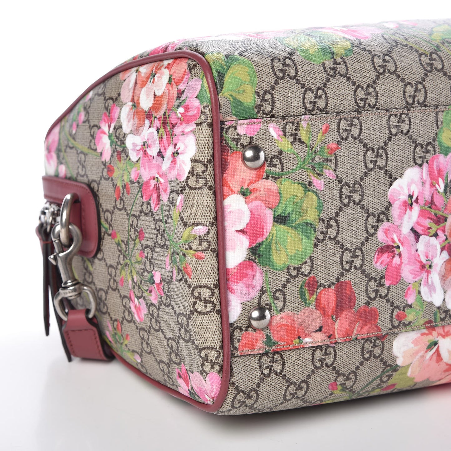 GG Supreme Monogram Blooms Medium Boston Beige Multicolor Dry Rose