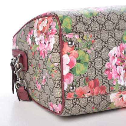 Gucci GG Supreme Monogram Blooms Medium Boston Beige Multicolor Dry Rose 6 of 10