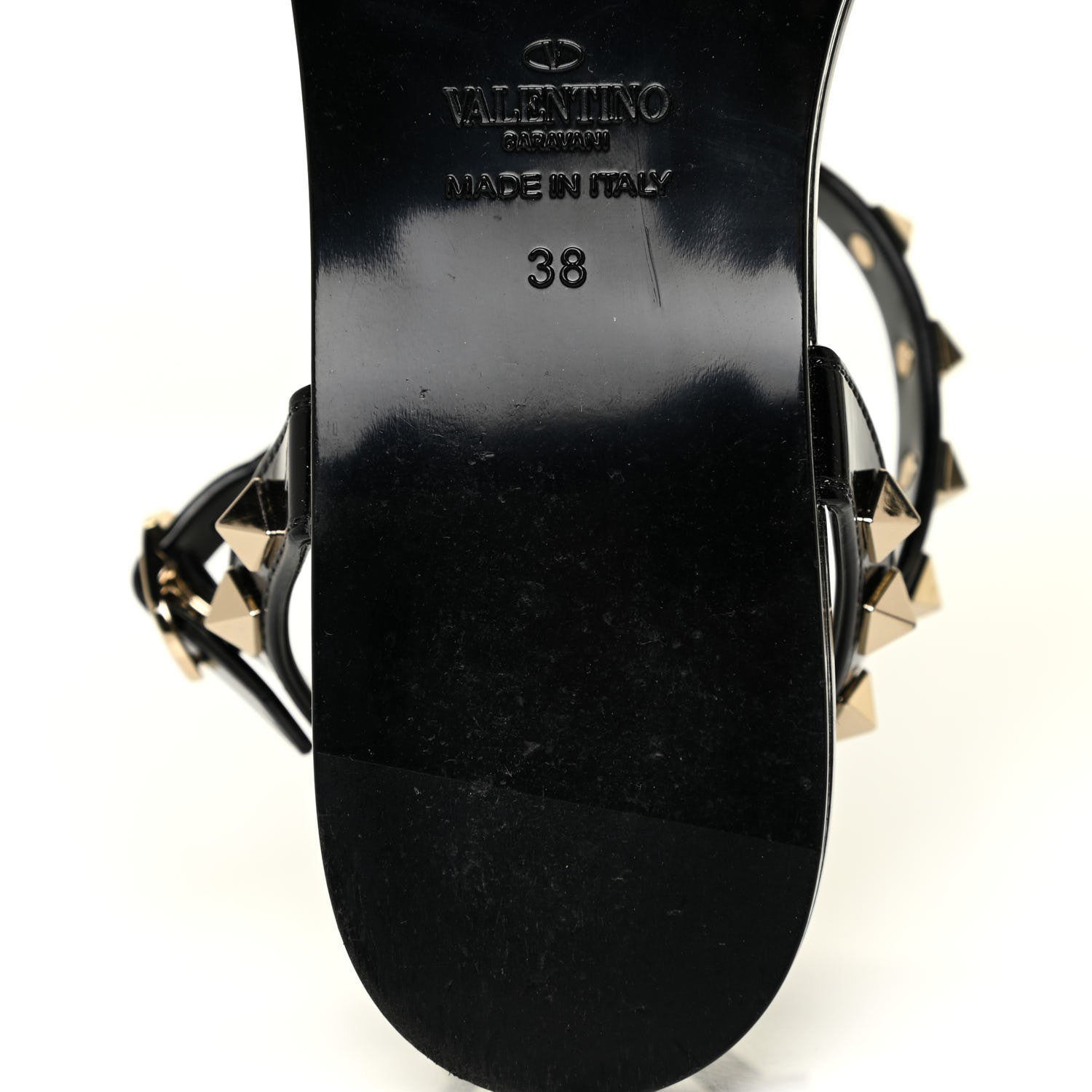Valentino Garavani PVC Jelly Rockstud Caged Sandals 38 Black 8 of 12