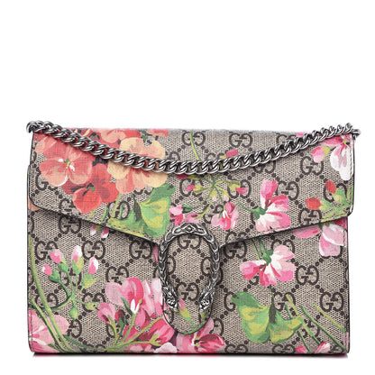 Gucci GG Supreme Monogram Blooms Mini Dionysus Chain Wallet Beige Multicolor Dry Rose 1 of 13