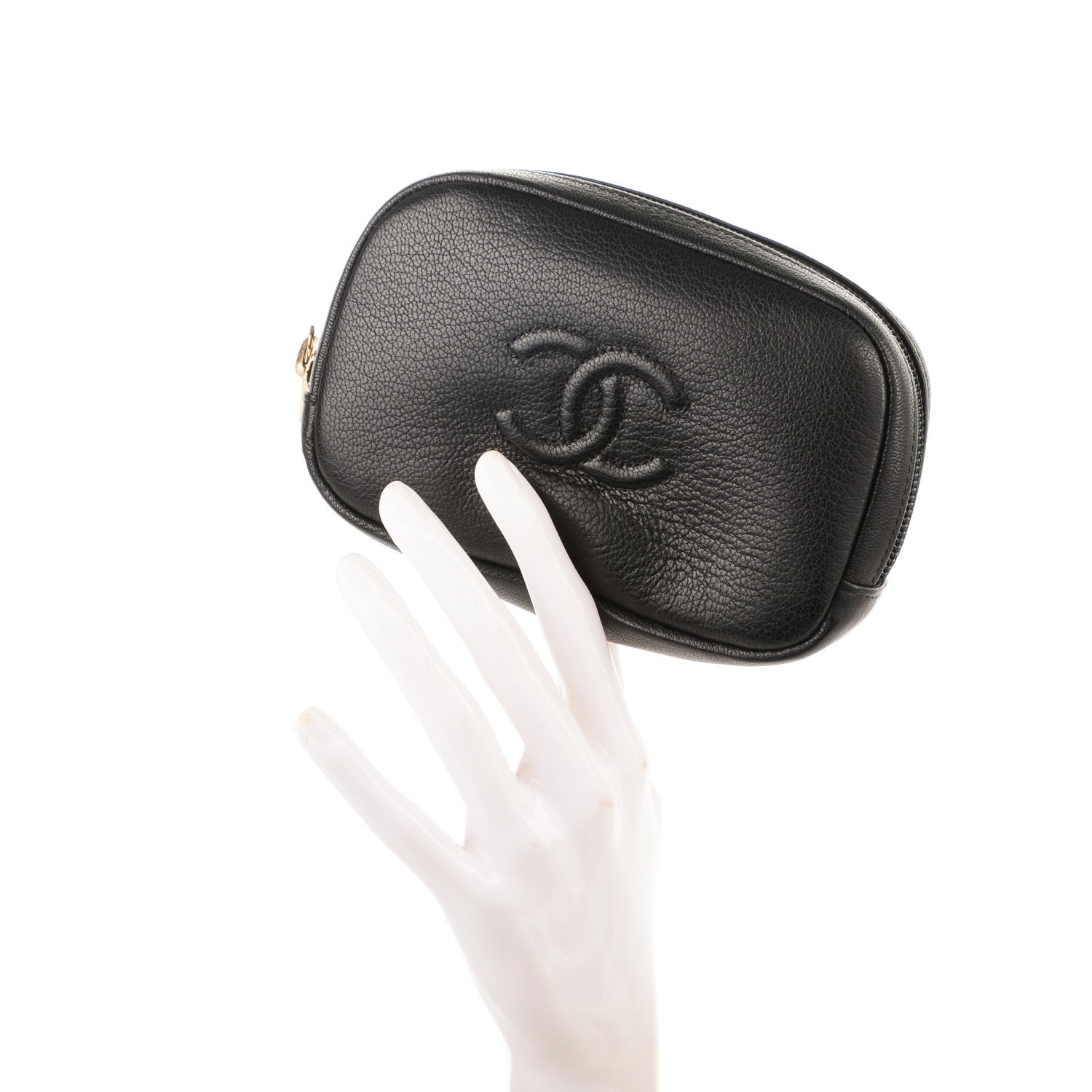 Chanel Goatskin CC Cosmetic Case Black 2 of 14