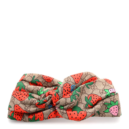 Gucci Silk Monogram Strawberry Print Headband 1 of 5