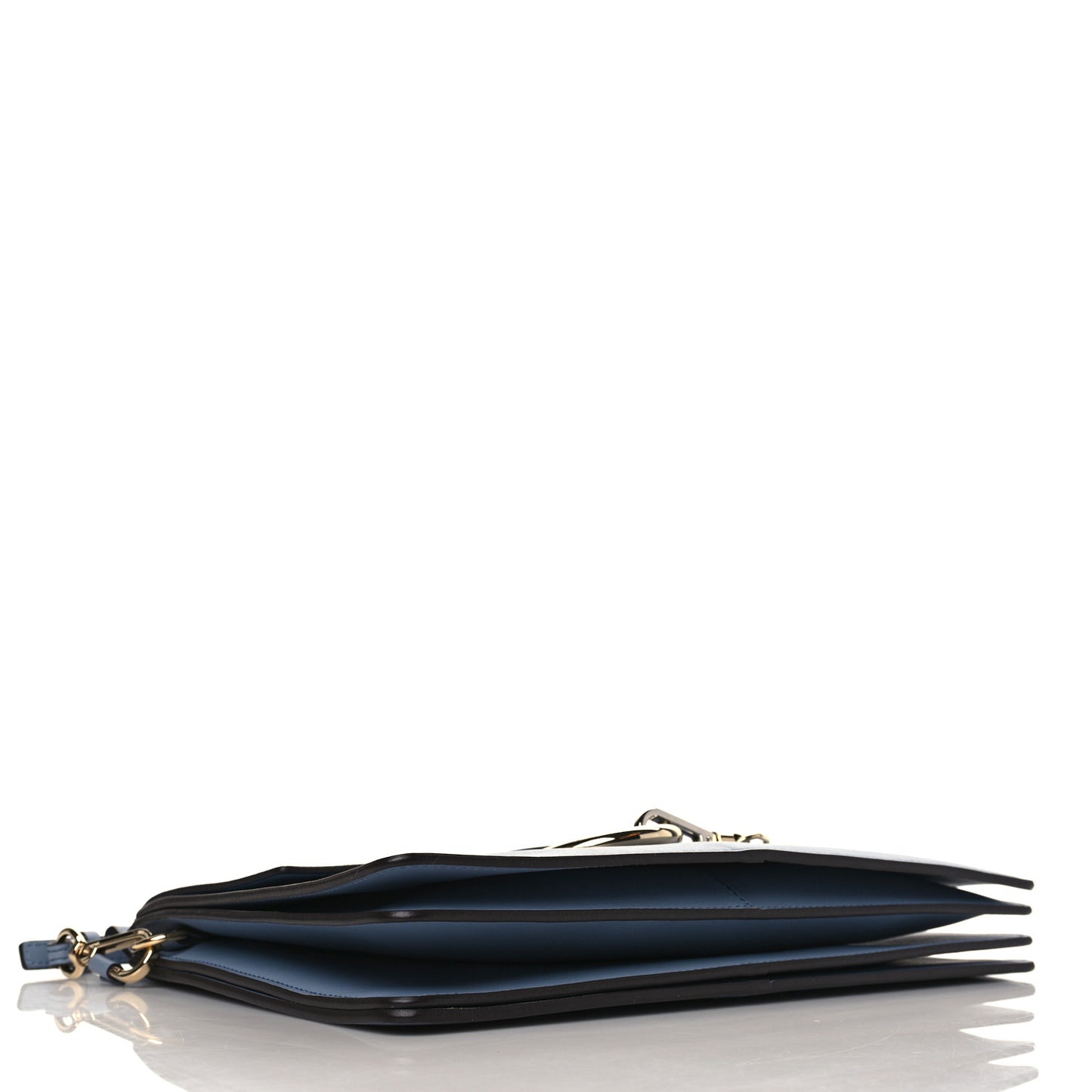 Calfskin Suede Medium Faye Shoulder Bag Ash Blue