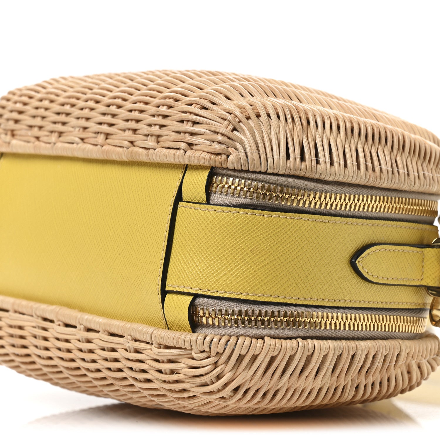 Prada Wicker Saffiano Midolino Odette Top Handle Bag Naturale Sol 11 of 11