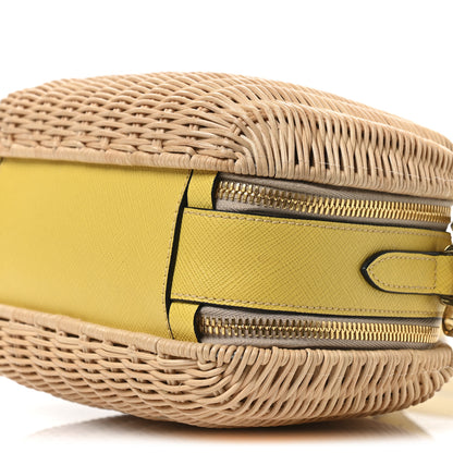 Prada Wicker Saffiano Midolino Odette Top Handle Bag Naturale Sol 11 of 11