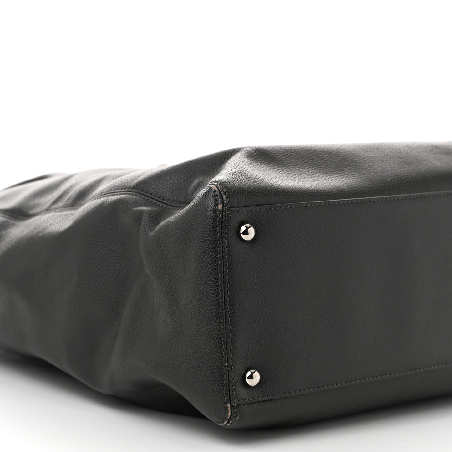 Calfskin Tall Cerf Tote Anthracite