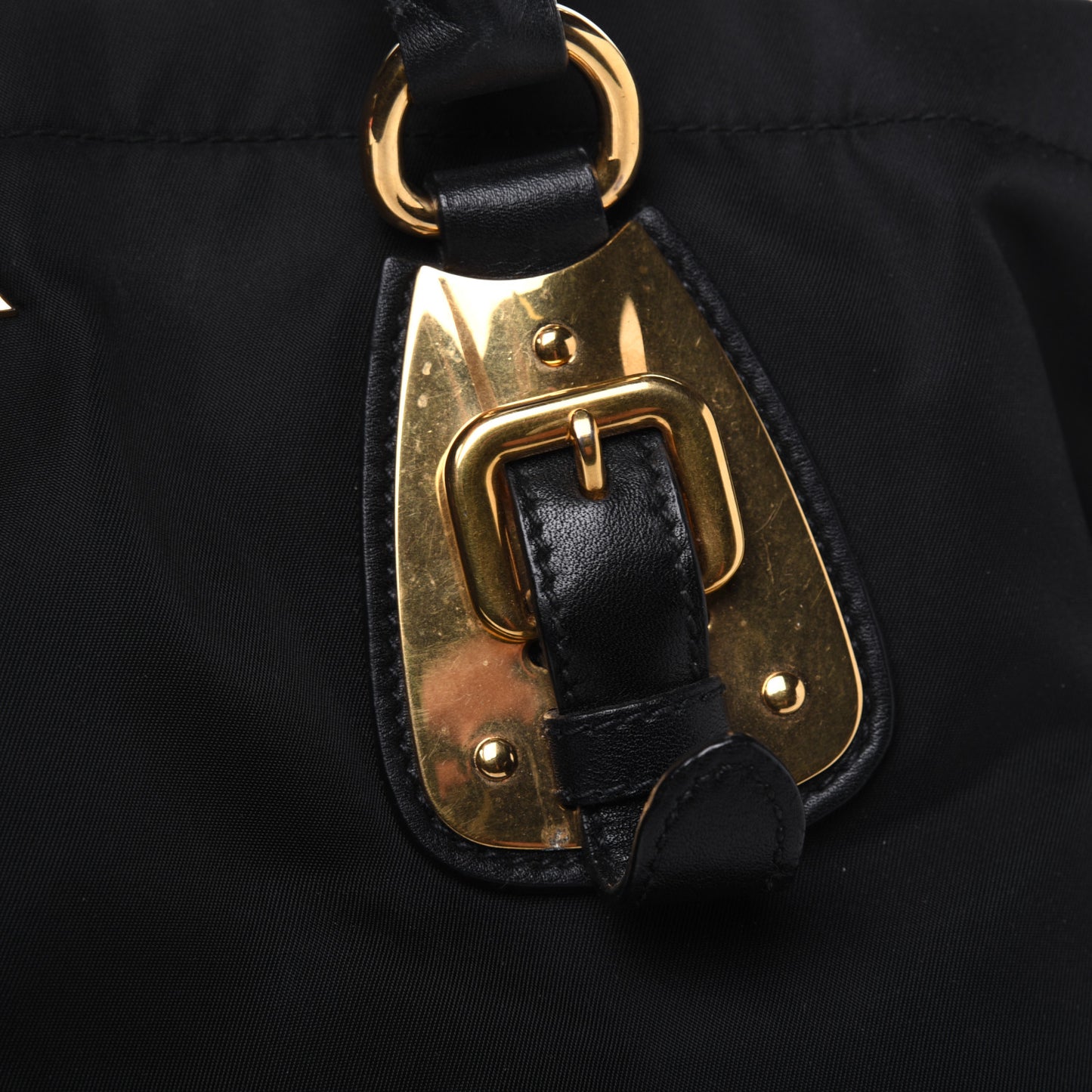 Tessuto Nylon Soft Calf Tote Black