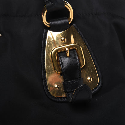 Prada Tessuto Nylon Soft Calf Tote Black 38 of 53