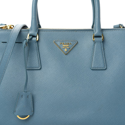 Prada Saffiano Small Galleria Double Zip Tote Aviazione 10 of 14