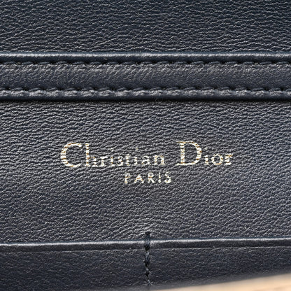 Christian Dior Metallic Patent Micro-Cannage Diorama Wallet on Chain Pouch Gold 6 of 12