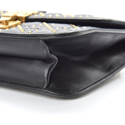 Christian Dior Lambskin Cannage Studded Large Dioraddict Flap Bag Black 10 of 14