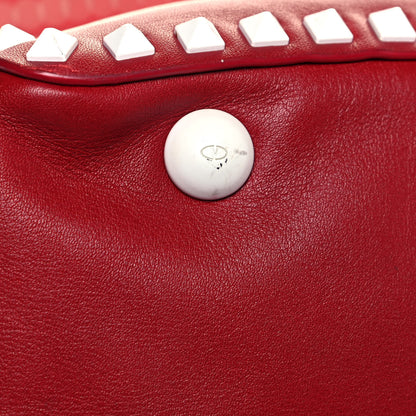 Valentino Garavani Vitello Colorblock Free Rockstud Tote Rosso Valentino White 15 of 16
