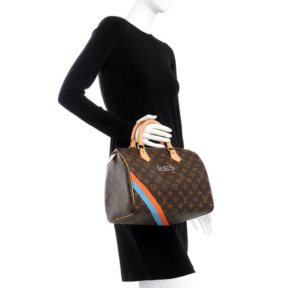 Louis Vuitton Monogram My LV Heritage Speedy 30 Blue Clair Orange 2 of 7
