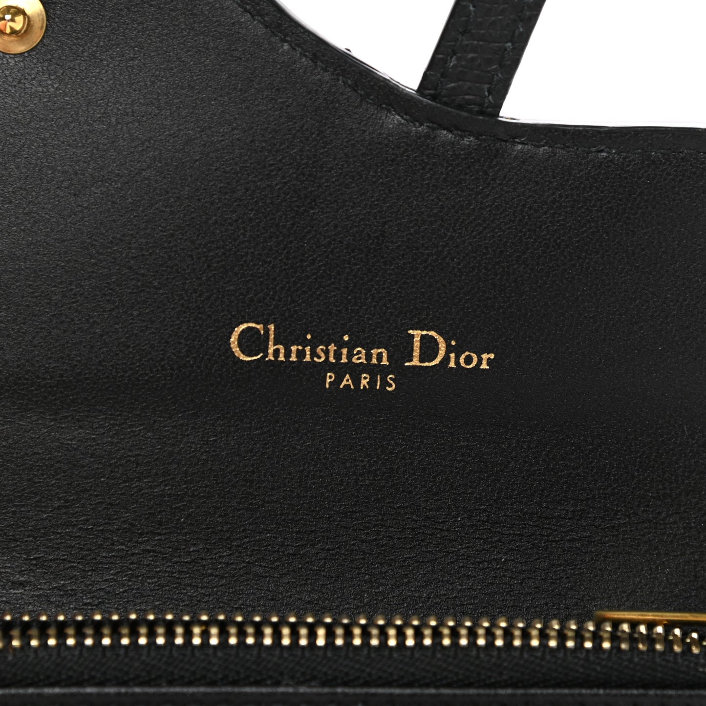 Grained Calfskin Saddle Wallet Lotus Black