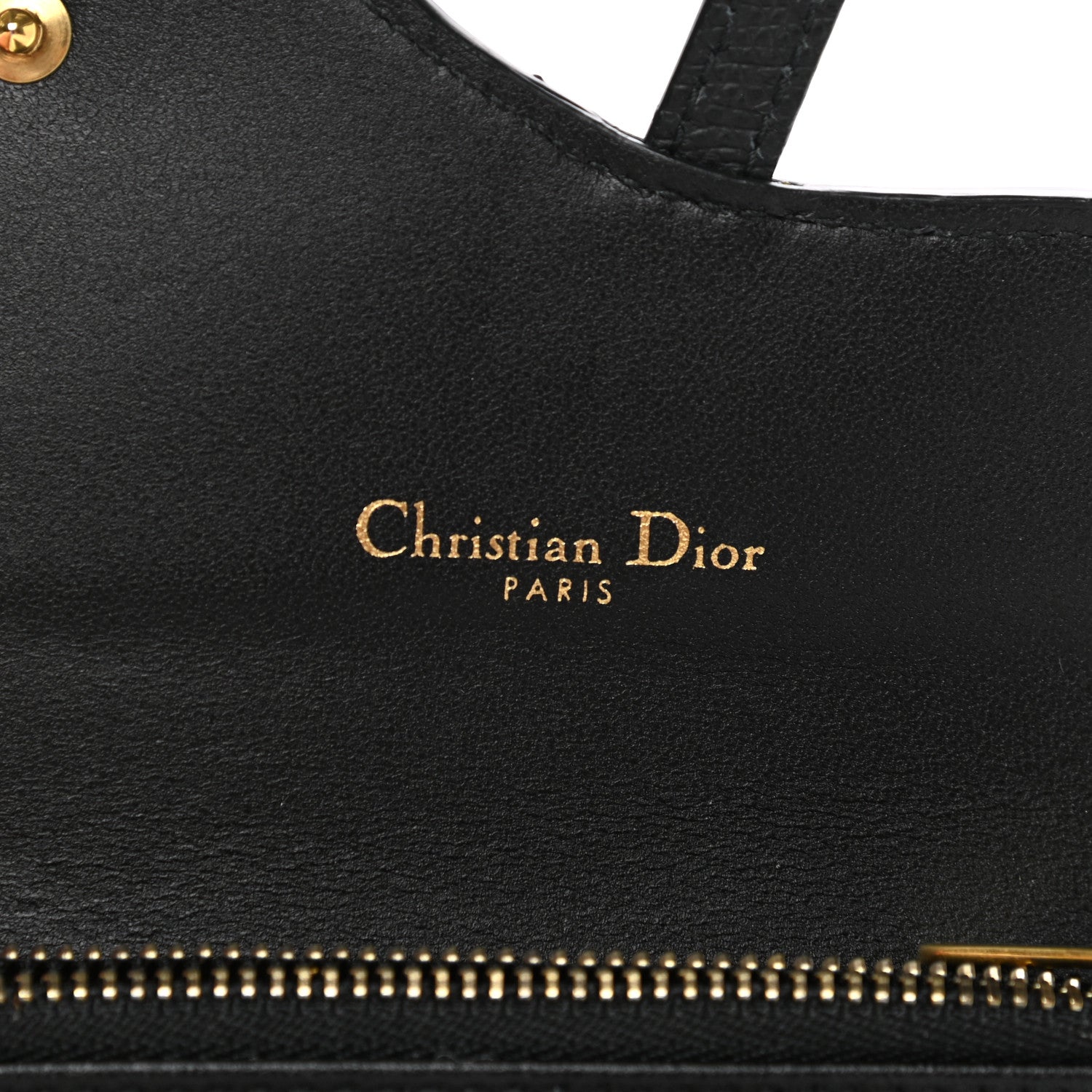 Christian Dior Grained Calfskin Saddle Wallet Lotus Black 7 of 10