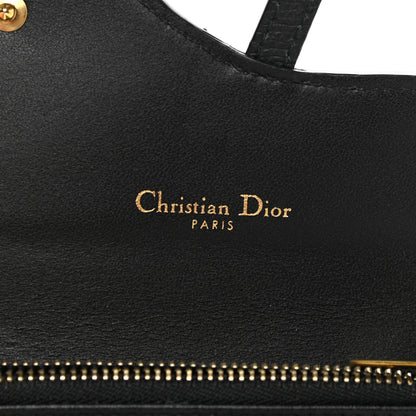 Christian Dior Grained Calfskin Saddle Wallet Lotus Black 7 of 10