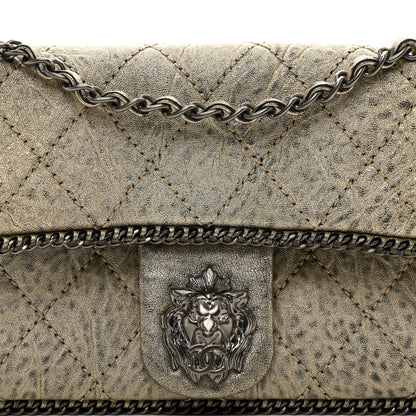 Chanel Distressed Lambskin Medium Leo Lion Flap Metallic 5 of 12