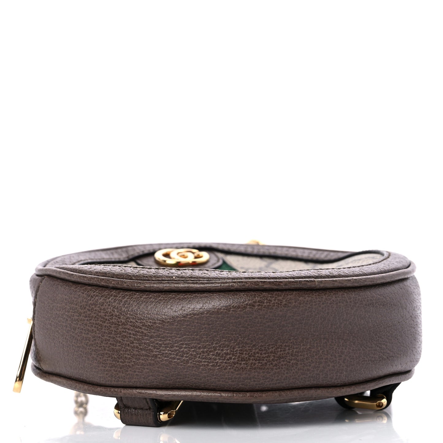GG Supreme Monogram Web Mini Ophidia Round Backpack Brown