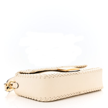 Fendi Vitello King Ceylon Woven Baguette White Ice 4 of 9