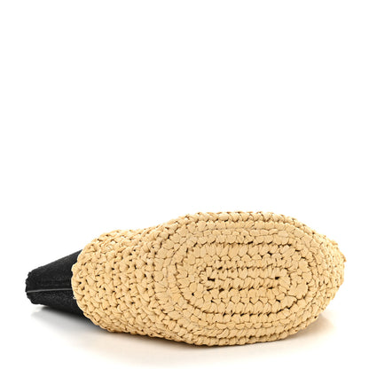 Stella McCartney Raffia Falabella Small Half & Half Shoulder Bag Black 4 of 10