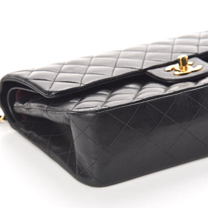 Chanel Lambskin Quilted Medium Double Flap Black 10 of 12