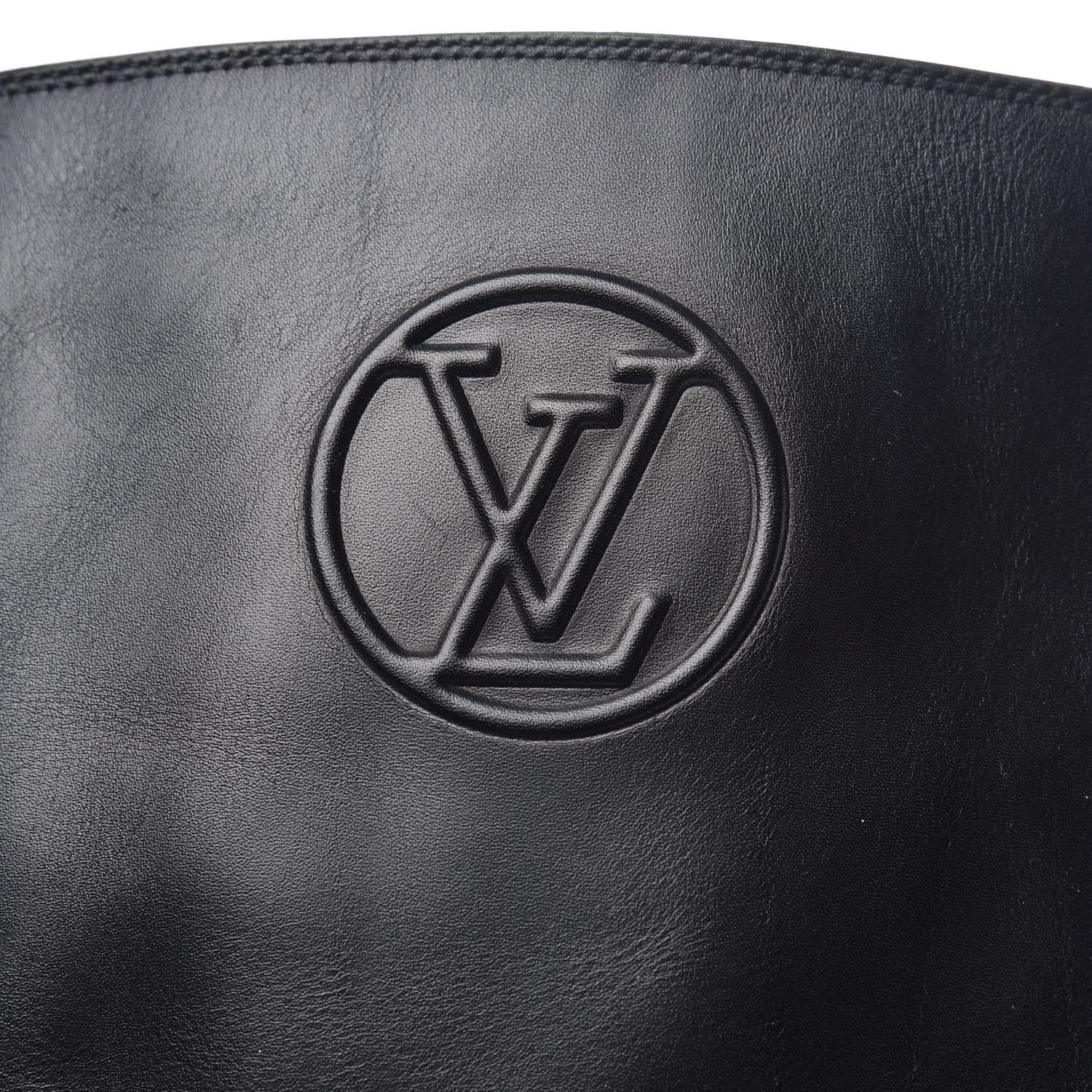 Louis Vuitton Calfskin Overdrive Flat High Boots 38.5 Black 6 of 10