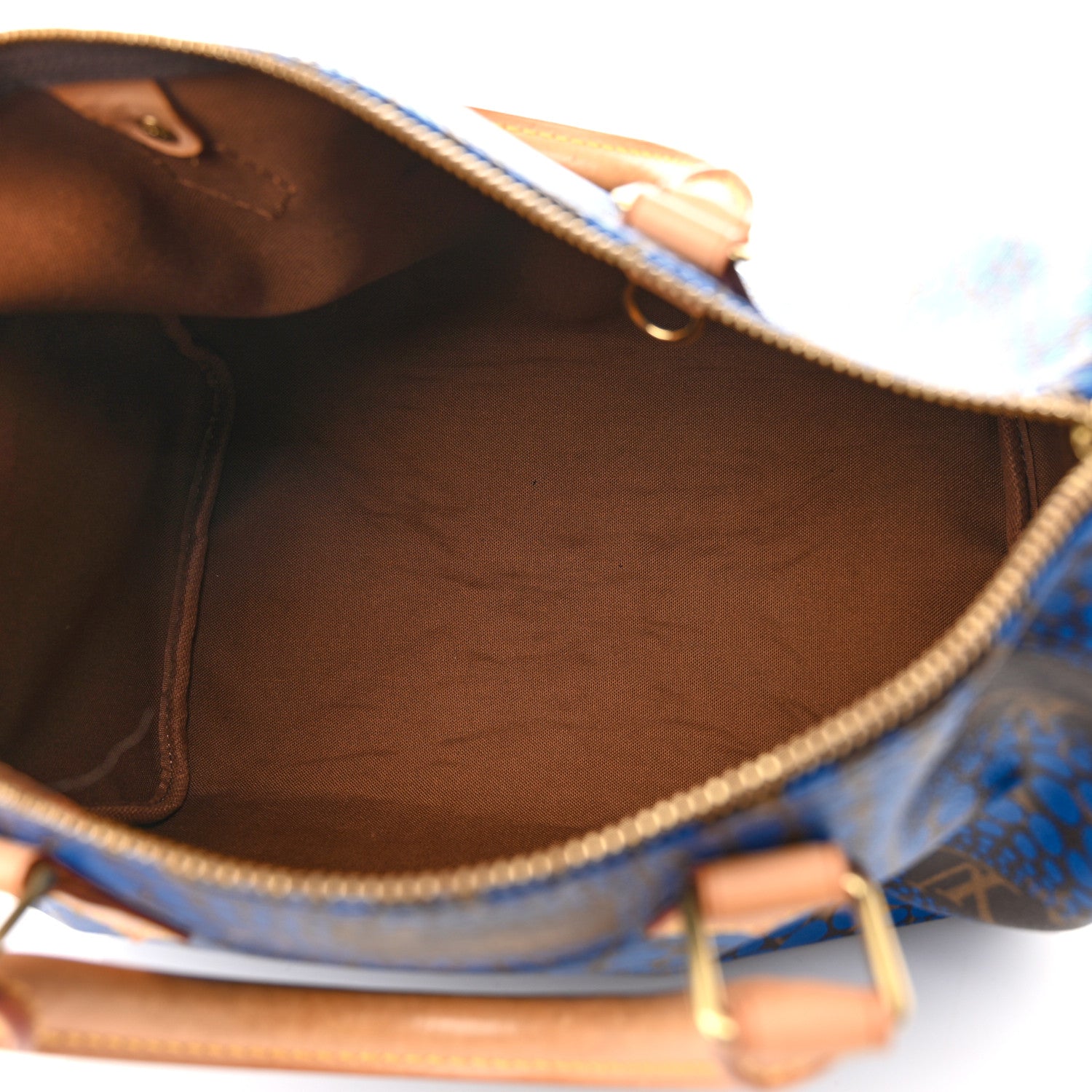 Louis Vuitton Monogram Kusama Town Speedy 30 Blue 5 of 13