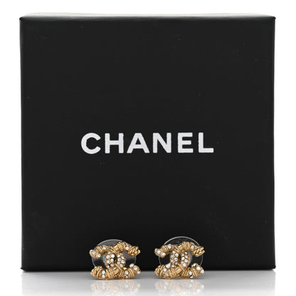 Chanel Crystal Mini Twist CC Earrings Gold 5 of 5