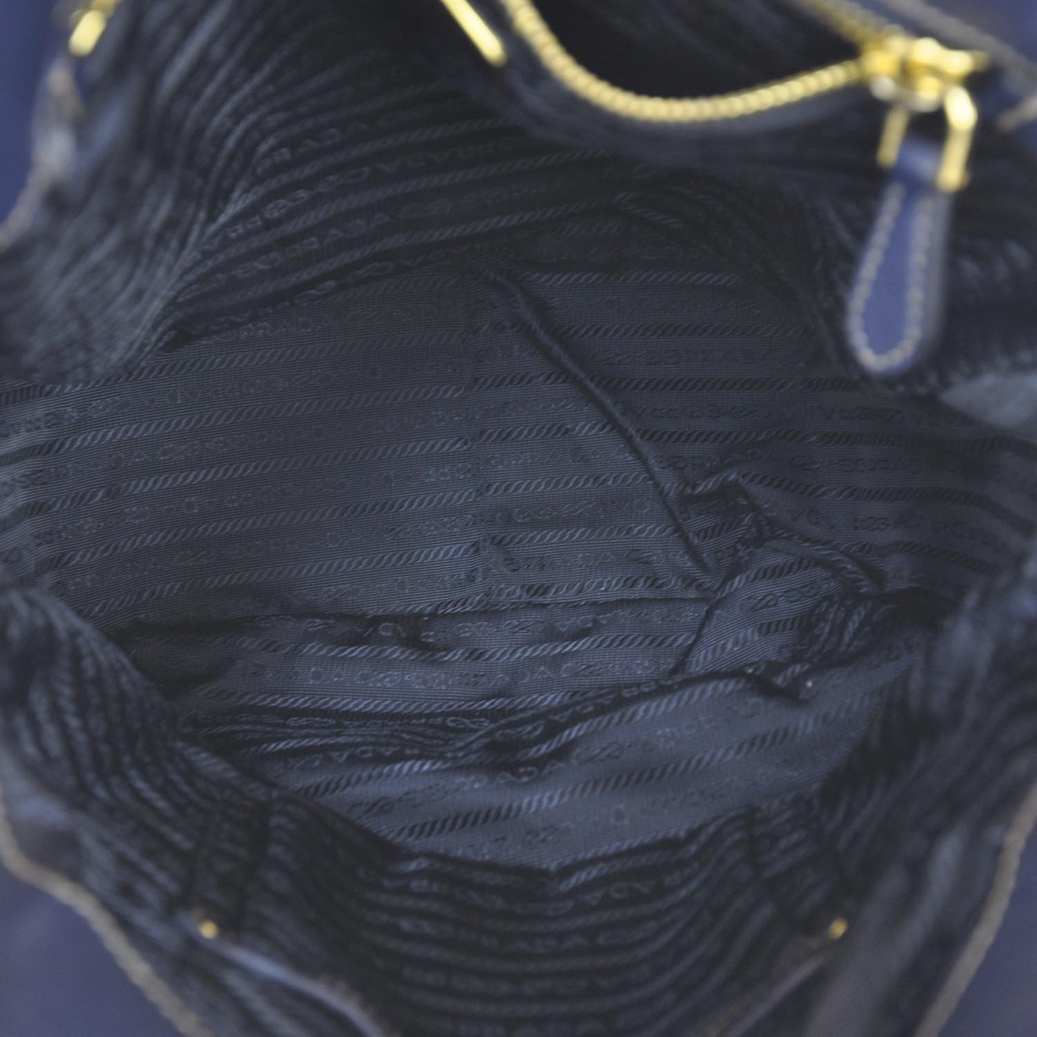 Prada Tessuto Nylon Gaufre Tote Blue 7 of 9