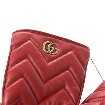 Gucci Nappa GG Marmont Chevron Gloves 7 Red 6 of 7