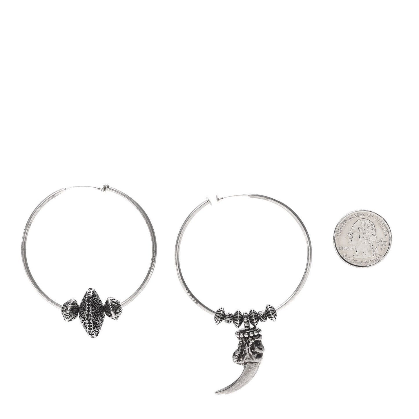 Sterling Silver Anger Forest Mismatched Hoop Earrings