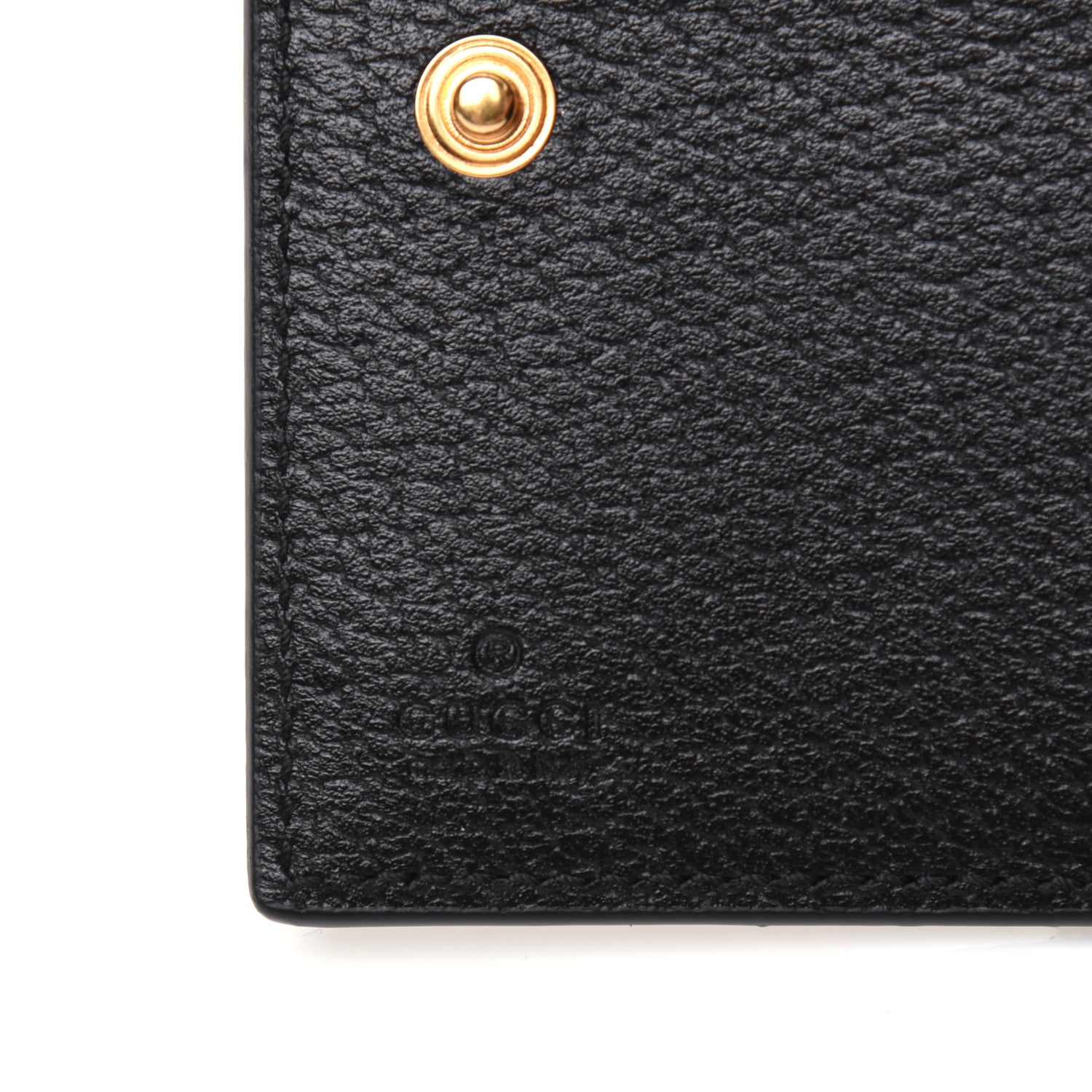Gucci Calfskin Bee Star Print Padlock Wallet Black 10 of 13