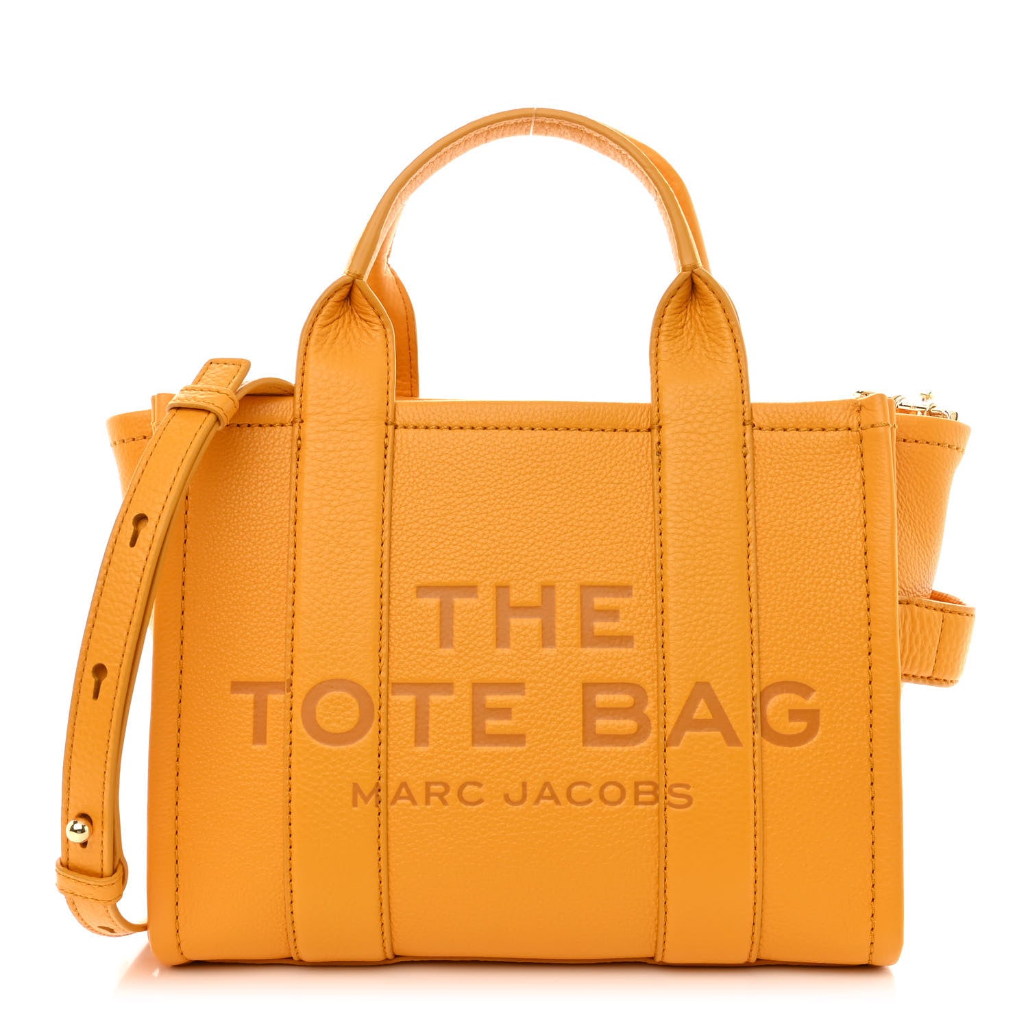 Marc Jacobs Grained Calfskin Small The Tote Bag Artisan Gold 1 of 10
