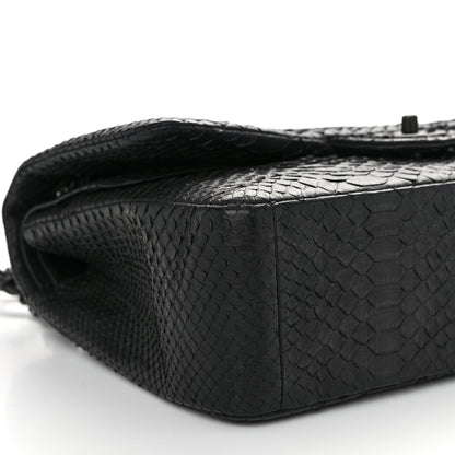 Chanel Snakeskin Jumbo Double Flap So Black 8 of 10