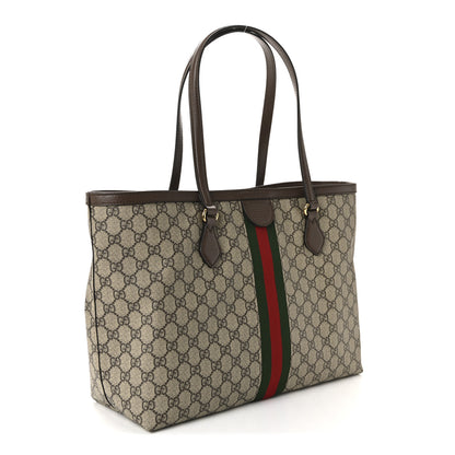 Gucci GG Supreme Monogram Medium Ophidia Shopping Tote Brown 3 of 11