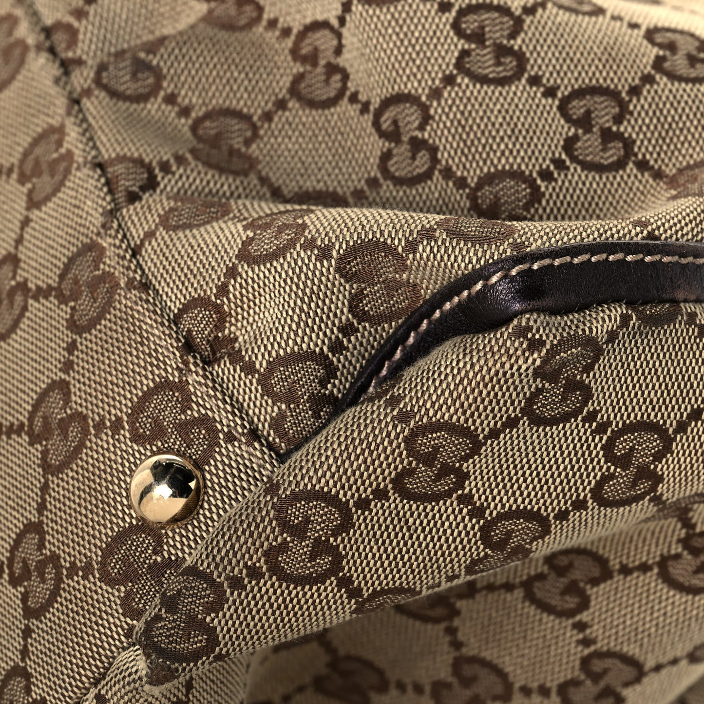 Monogram Large D Gold Hobo Dark Brown