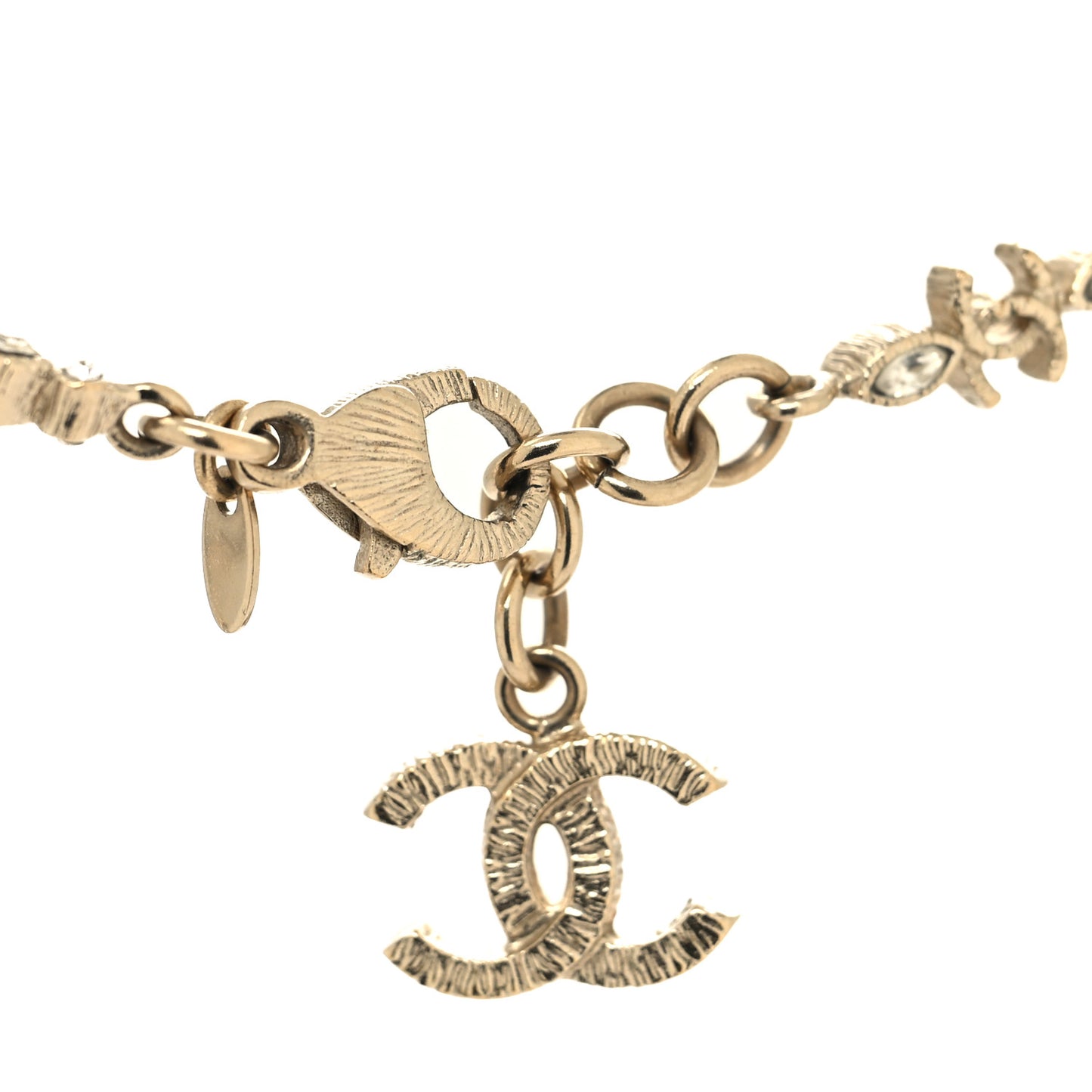 Crystal CC Short Necklace Gold