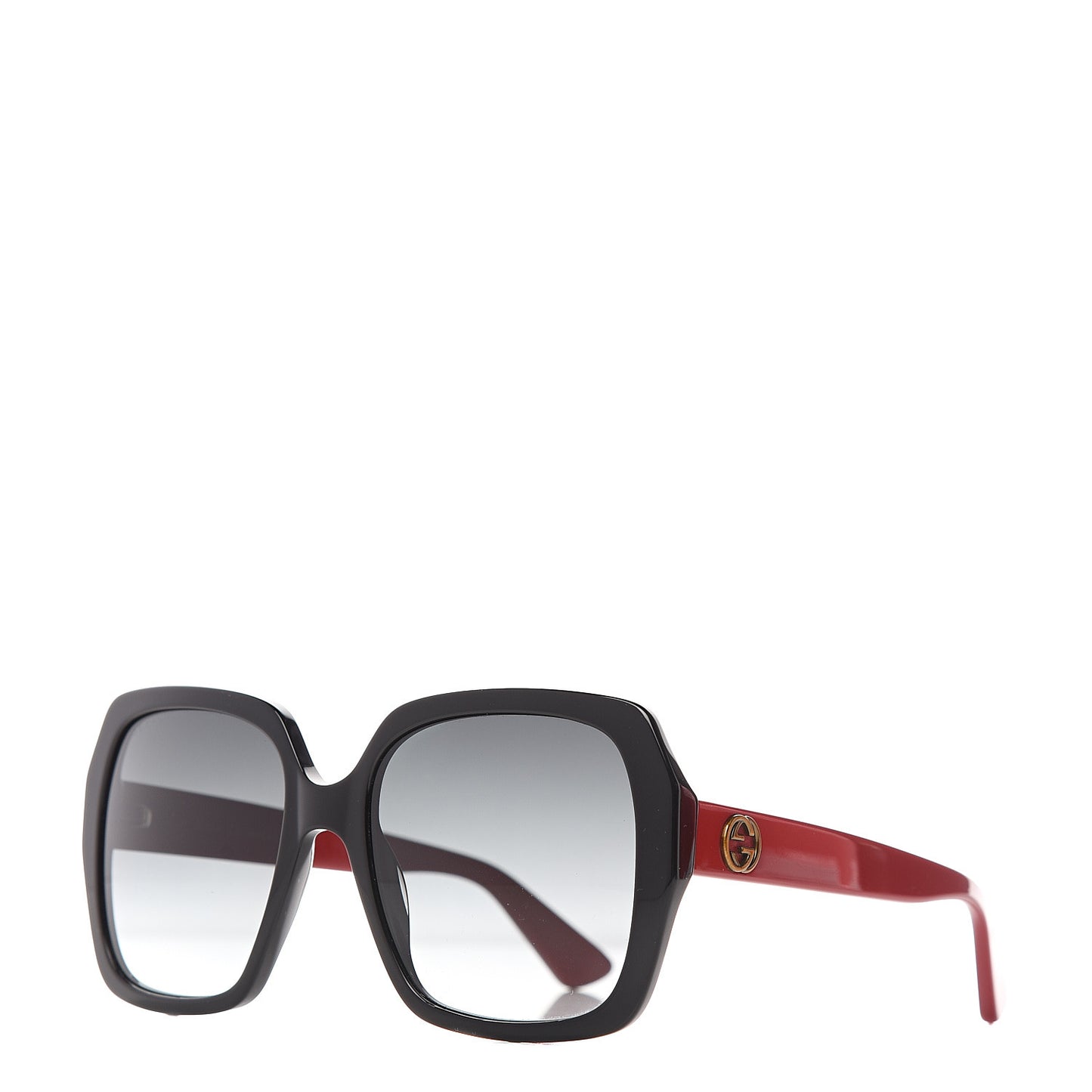 Acetate Square Frame GG0096S Sunglasses Black Red
