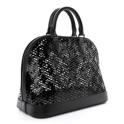 Louis Vuitton Patent Calfskin Laced Monogram Alma PM Black 5 of 13